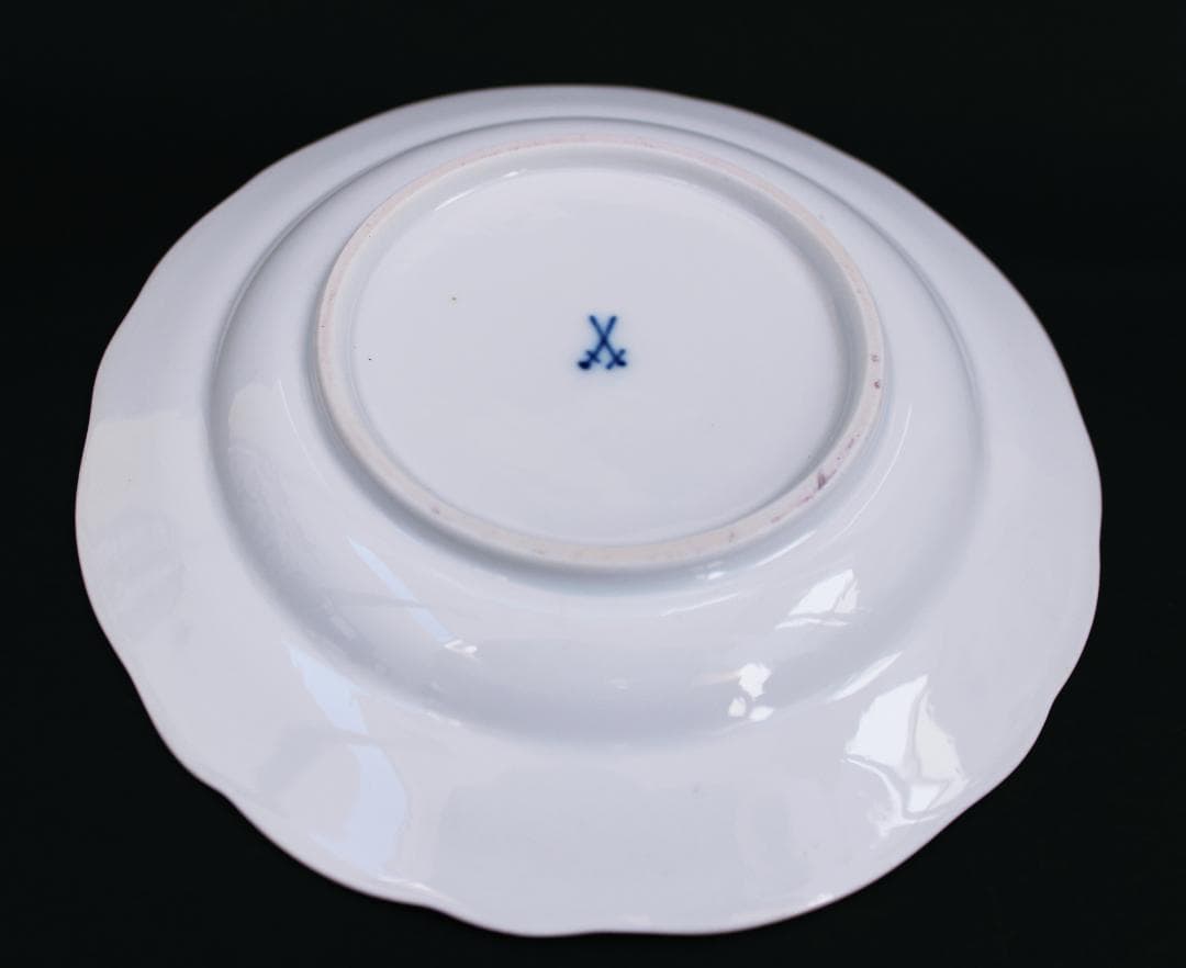 【美品】 マイセン プレート 花 昆虫 Gカンテ フラワーブーケ アンティーク