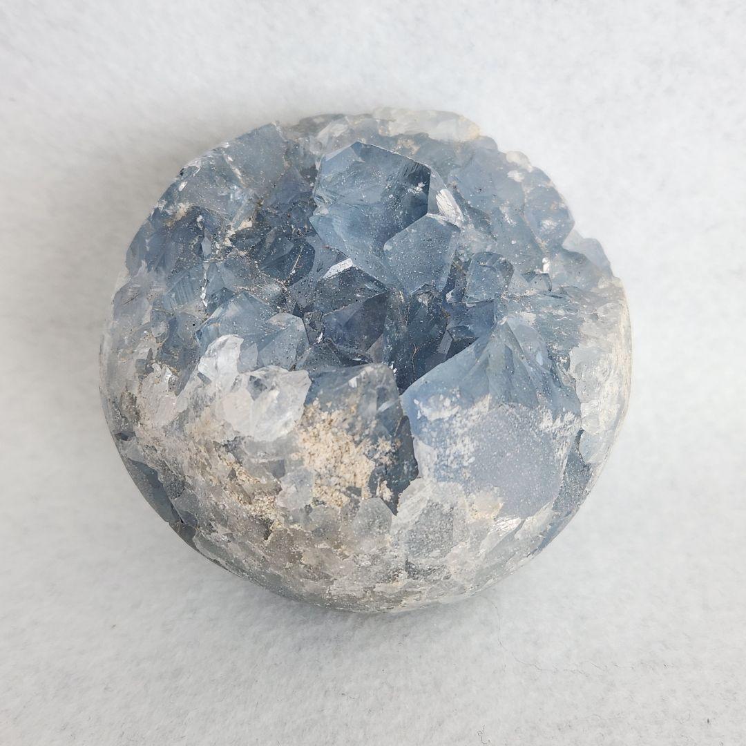 天然石 高品質 セレスタイト 卵 たまご 型 原石 549g