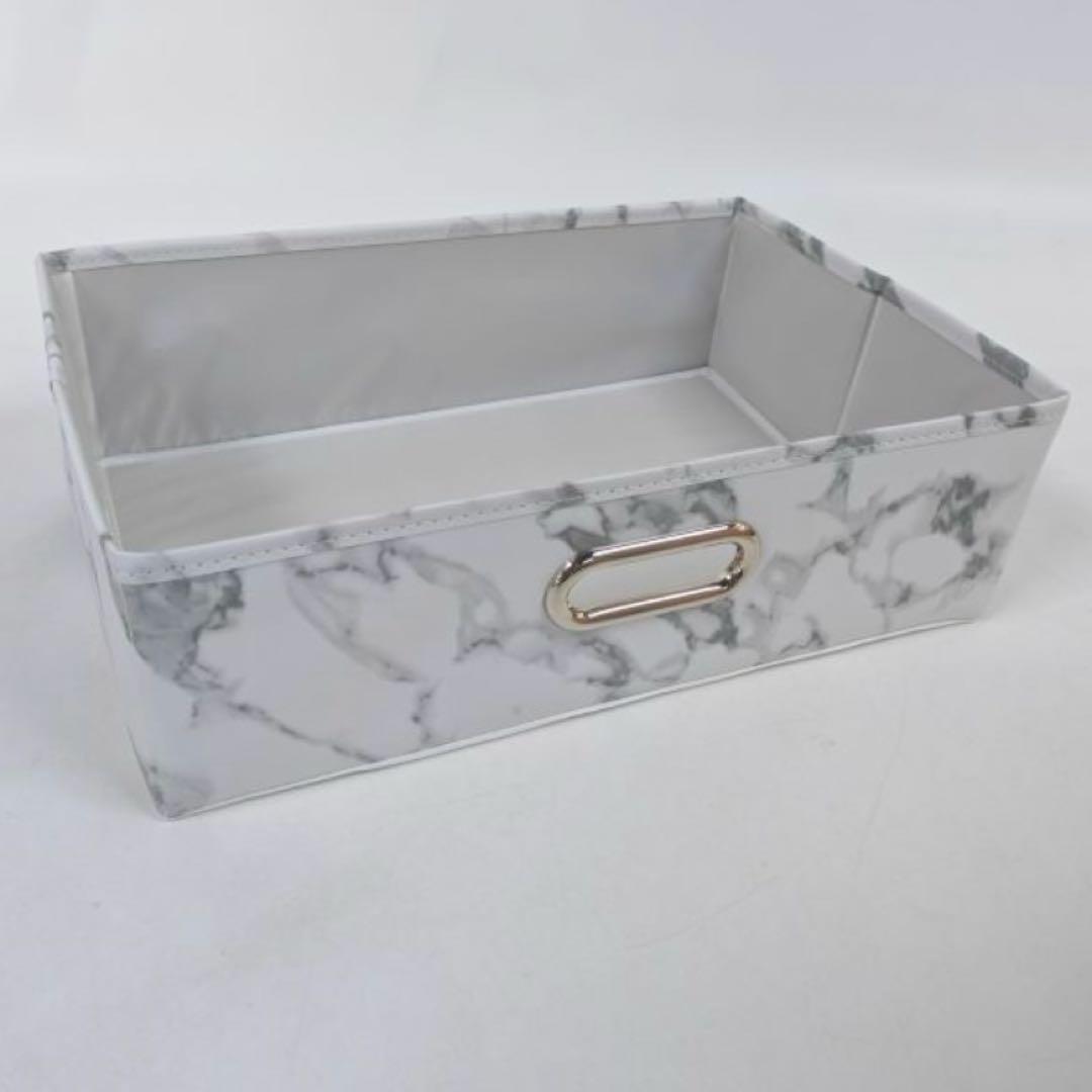 スリーピー 大理石柄 折りたたみ収納 カラーボックス 浅型 収納