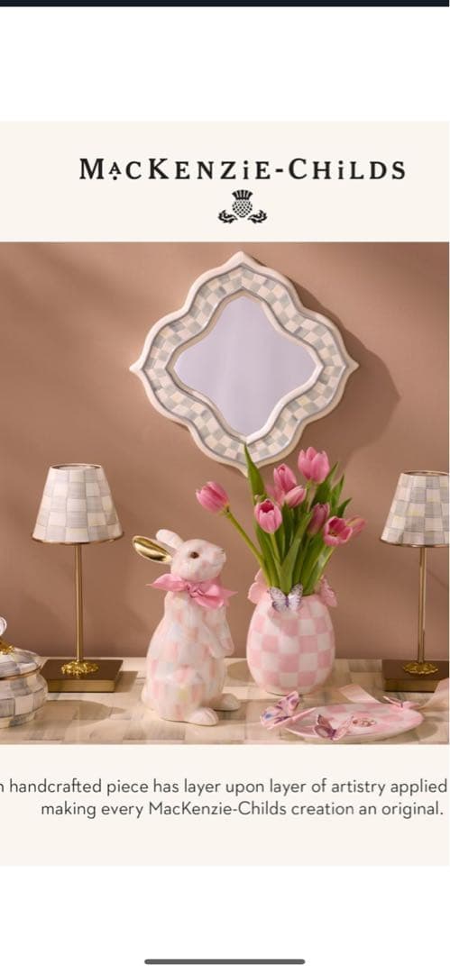 MACKENZIE-CHILDS 新作　セラミックトレイ、花瓶