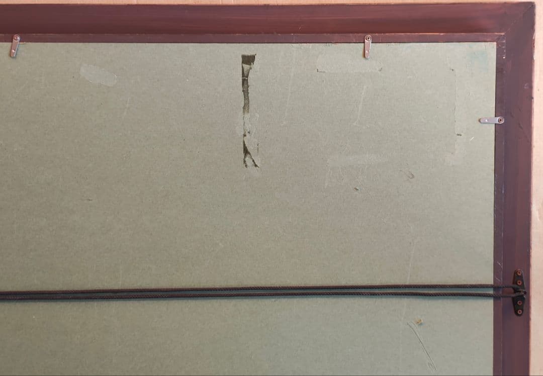 F30号 重厚油彩額 展示仕様【板なし】 アンティーク金 油絵付き DIY