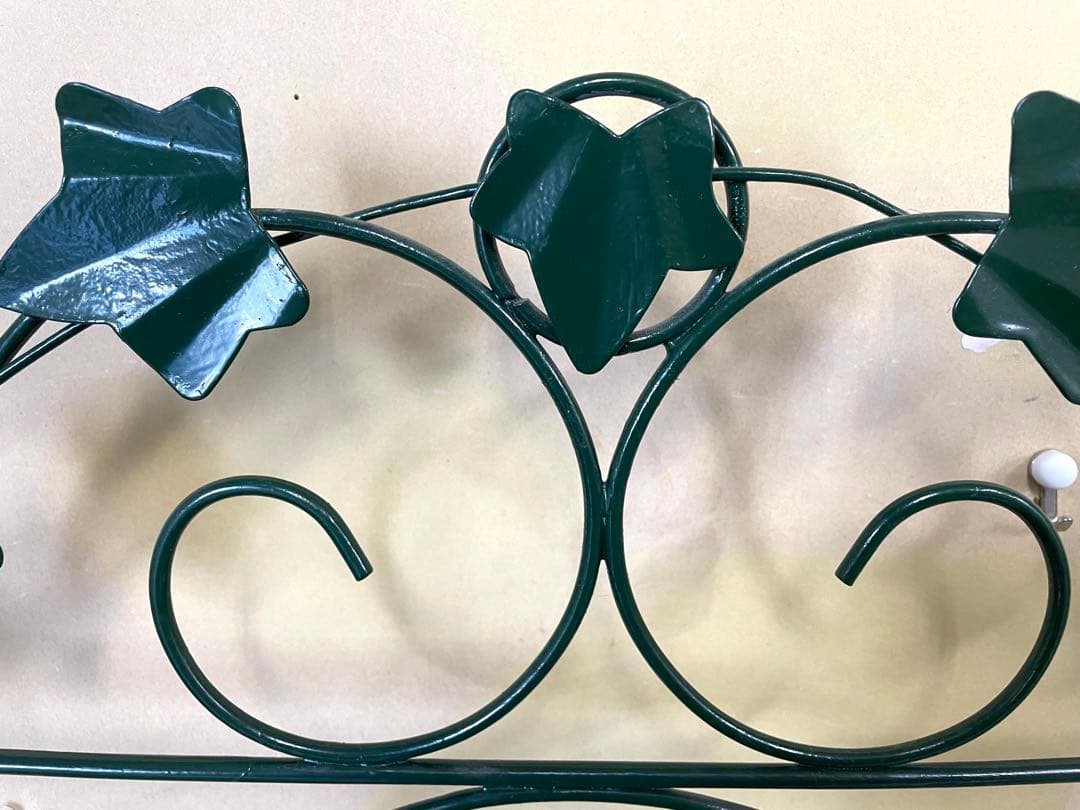 アイアンラック ４段ラック グリーン フラワースタンド 美品