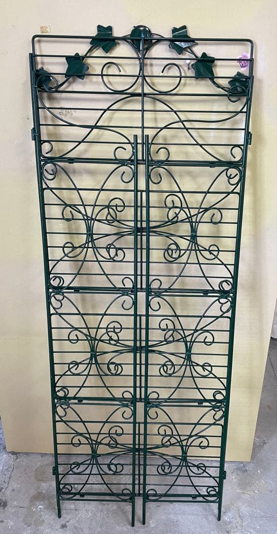 アイアンラック ４段ラック グリーン フラワースタンド 美品