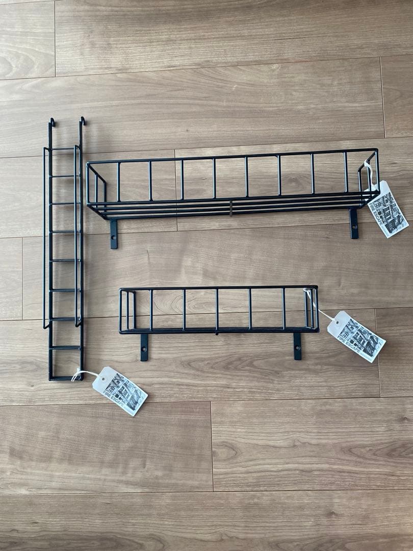 【FIRE ESCAPE】未使用 3点セット 壁面 ディスプレイ 収納 アイアン