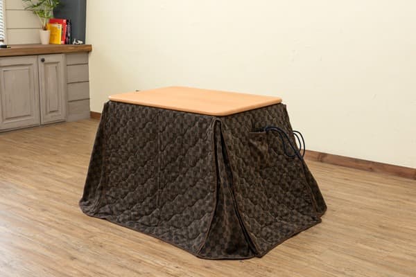 《新品・送料無料》ダイニングコタツ　掛け布団セット　80×60　BR/NA