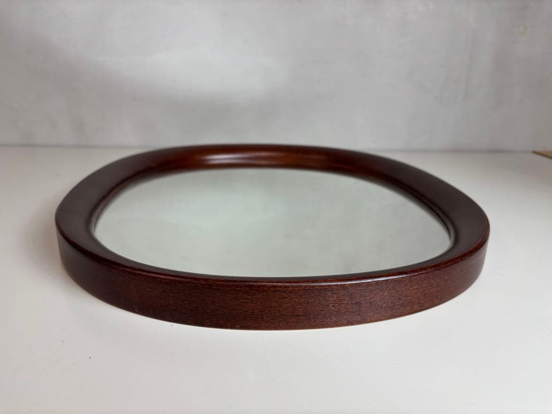 秋田木工 ウォールミラー 鏡 柳宗理 ビンテージ 曲木 ミラー 楕円 オーバル