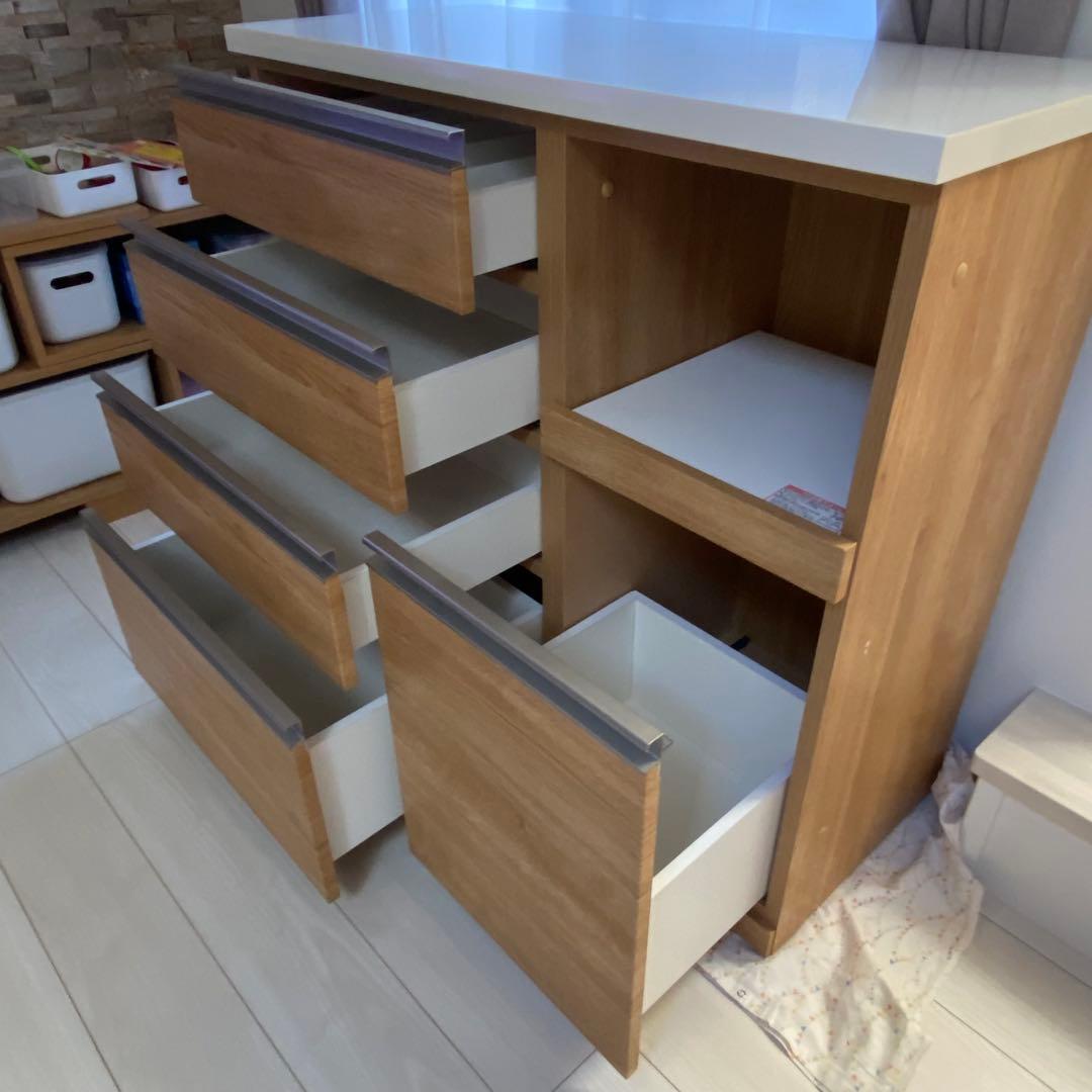 ニトリ　キッチンボード　リガーレ　100 木目調