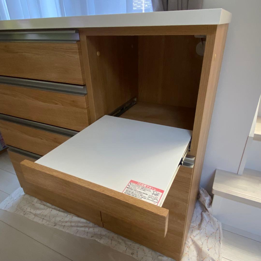 ニトリ　キッチンボード　リガーレ　100 木目調