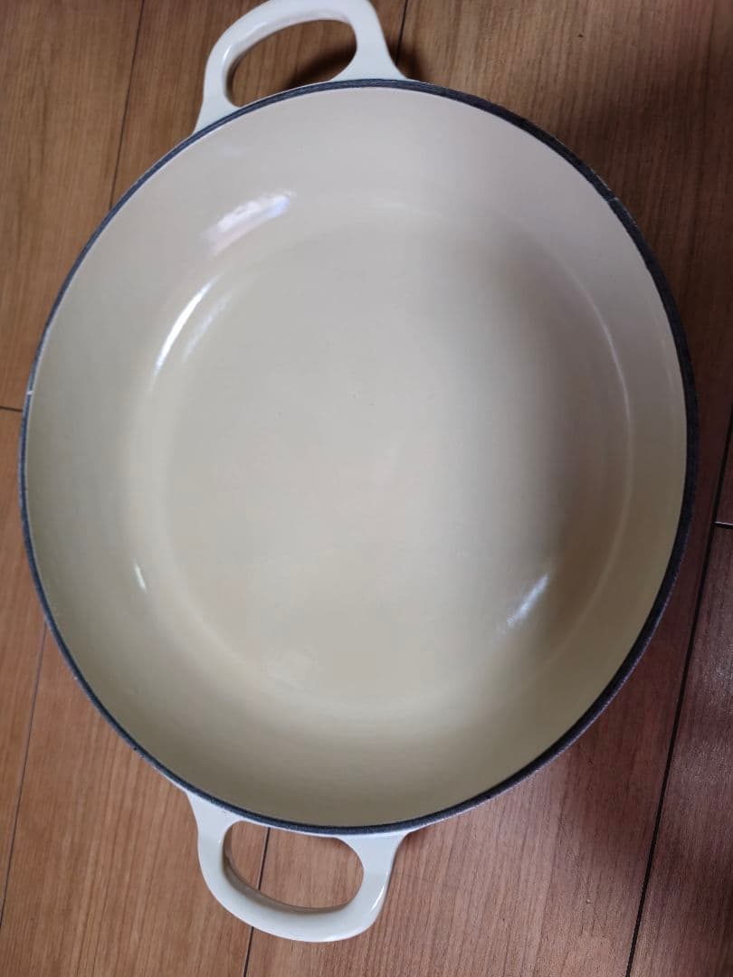 LE CREUSET オーバル鍋　アイボリー　26cm