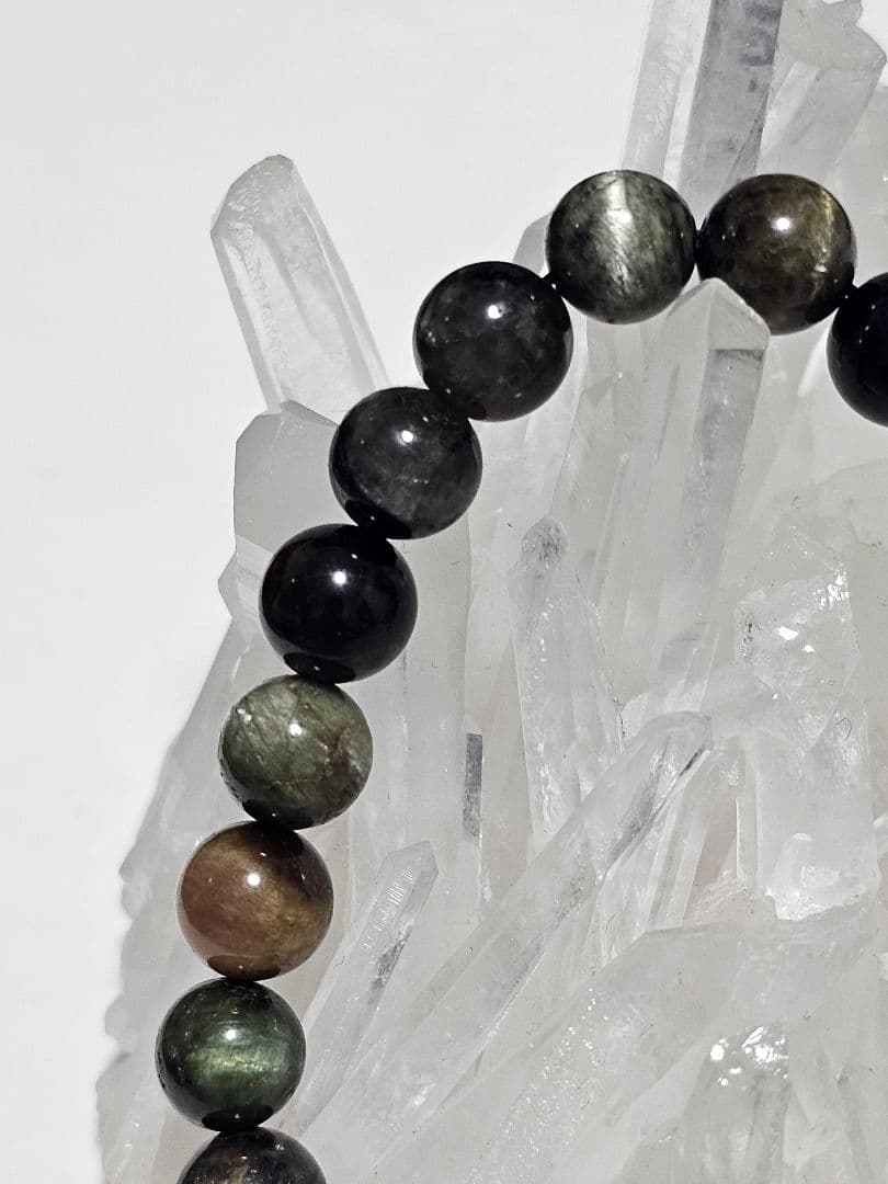 8.5㎜　マルチカラーキャッツアイトルマリン　ブレスレット