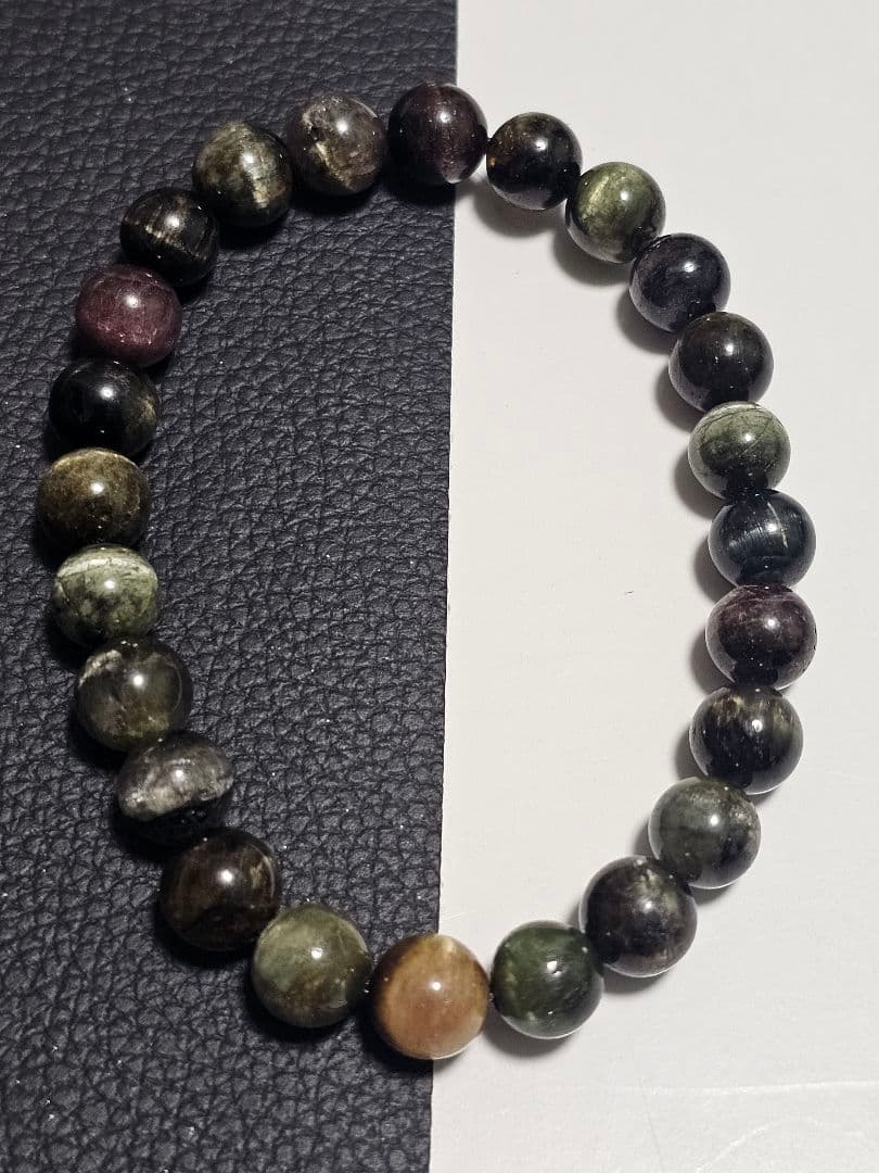 8.5㎜　マルチカラーキャッツアイトルマリン　ブレスレット