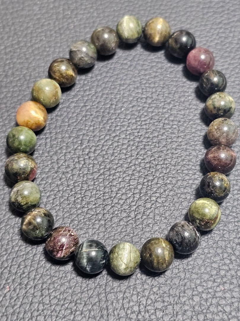 8.5㎜　マルチカラーキャッツアイトルマリン　ブレスレット