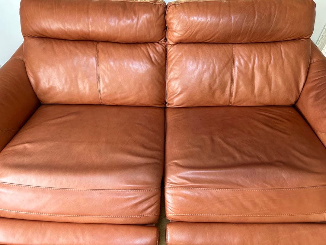 【人気】ニトリ 高級ソファー 3人用両電動本革リクライニングソファ　アネーロ