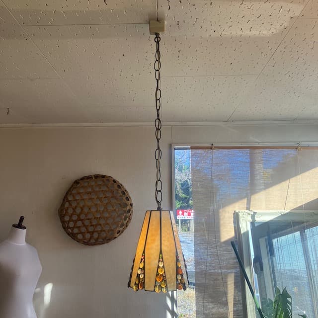 ヴィンテージ ステンドグラス 吊り下げ 照明 ランプ ライト ペンダントライト