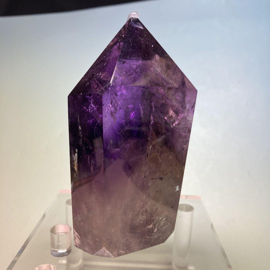 ちゅんちゅんアメジスト　ポイント　虹、キラキラ有り　345g