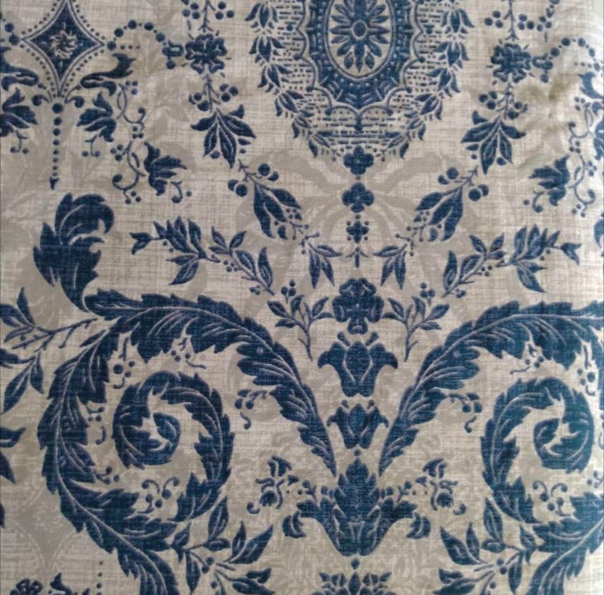 新品★最高級綿100%★ブルー＆ホワイト　レトロリボンシングルサイズ色落ちなし！