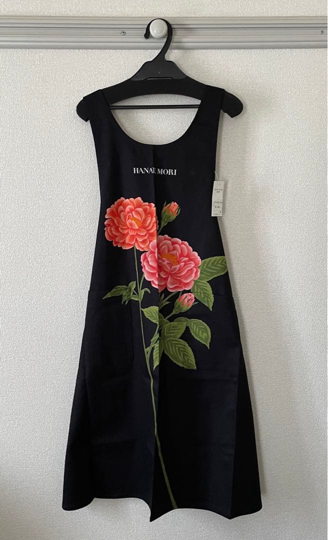 ハナエモリ 森英恵 エプロン ブラック 新品 未使用 自宅保管品
