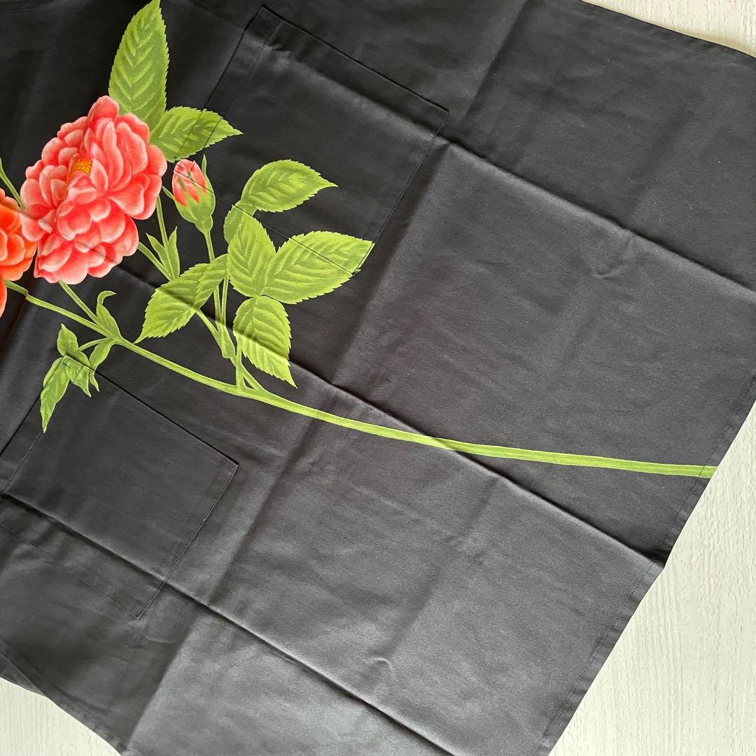ハナエモリ 森英恵 エプロン ブラック 新品 未使用 自宅保管品