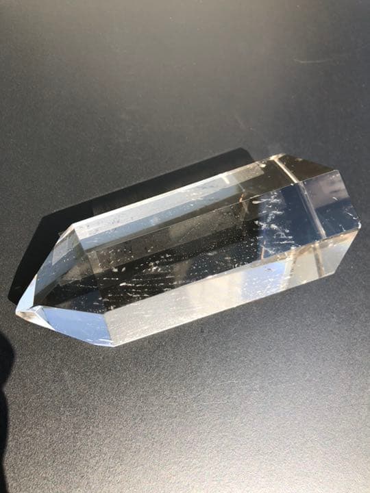 シャンパンゴールド プリズム 水晶柱 極上美品