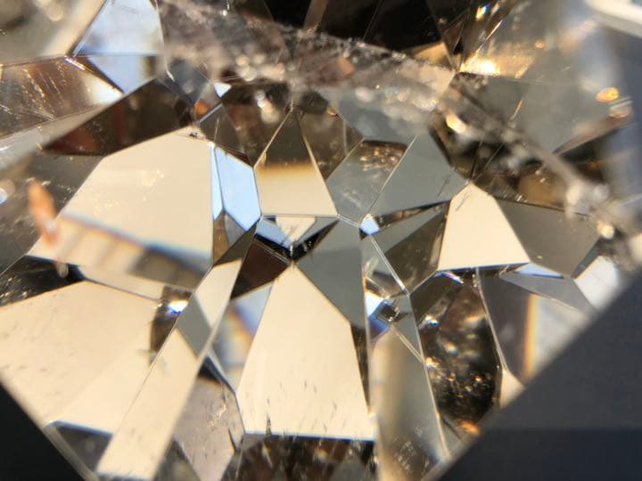 シャンパンゴールド プリズム 水晶柱 極上美品