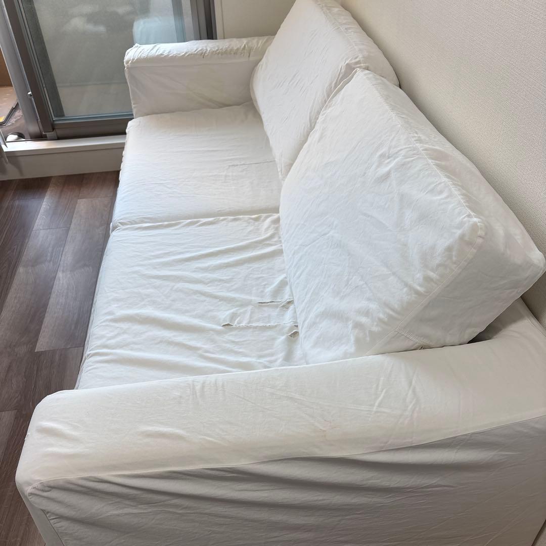 無印良品 ソファ 幅190cm 2〜3人掛け 布製 ホワイト 白色 SOFA