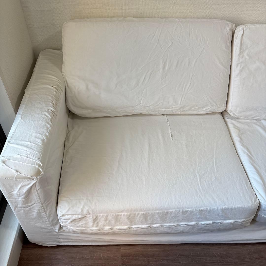 無印良品 ソファ 幅190cm 2〜3人掛け 布製 ホワイト 白色 SOFA