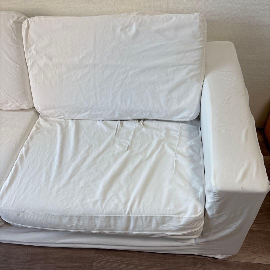 無印良品 ソファ 幅190cm 2〜3人掛け 布製 ホワイト 白色 SOFA