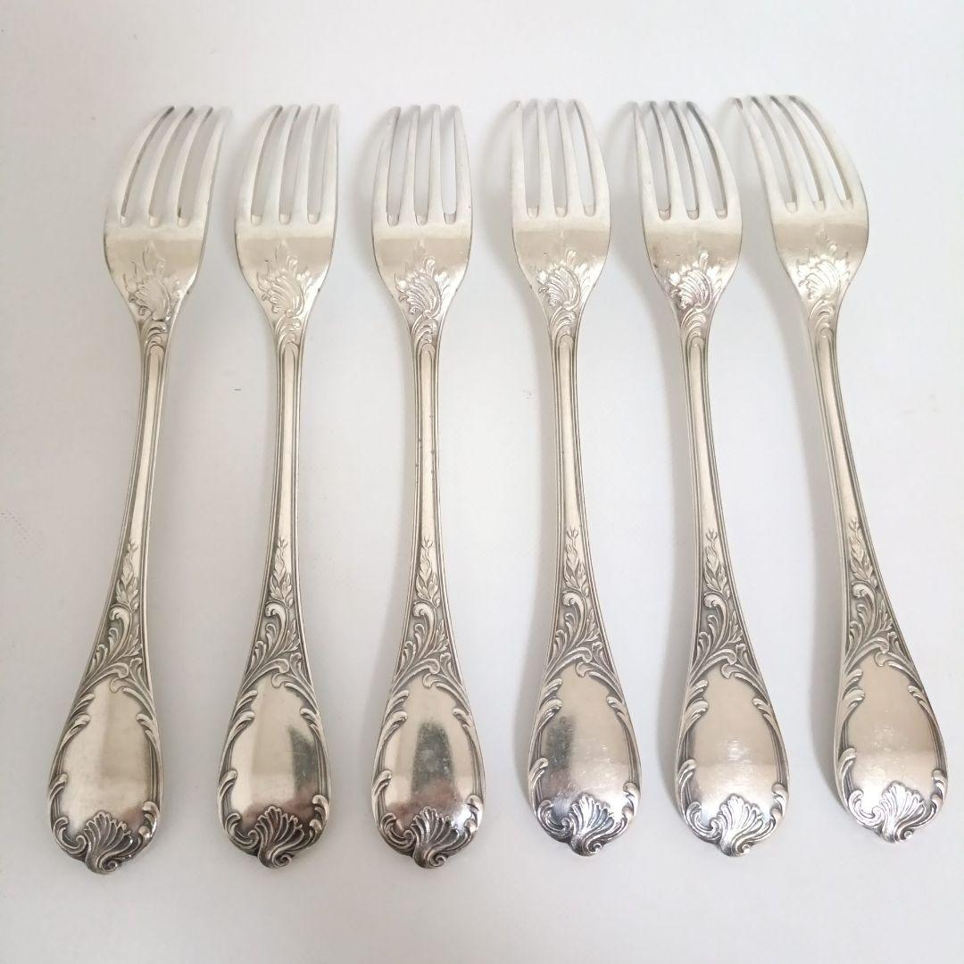 クリストフル CHRISTOFLE テーブルフォーク 6本 マルリー Marly