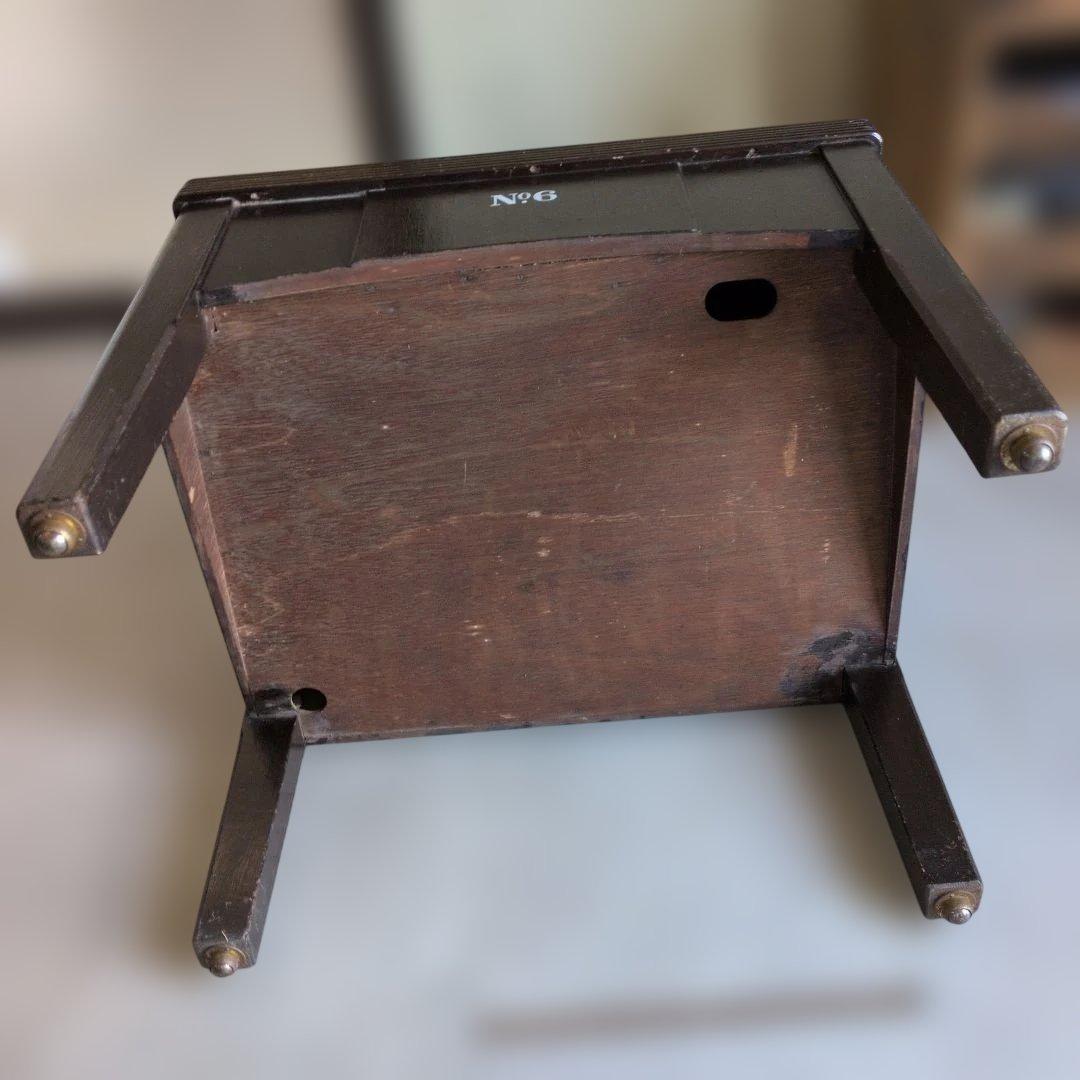 ブロカントビィンテージ イギリスダークブラウン サイドテーブル No.6