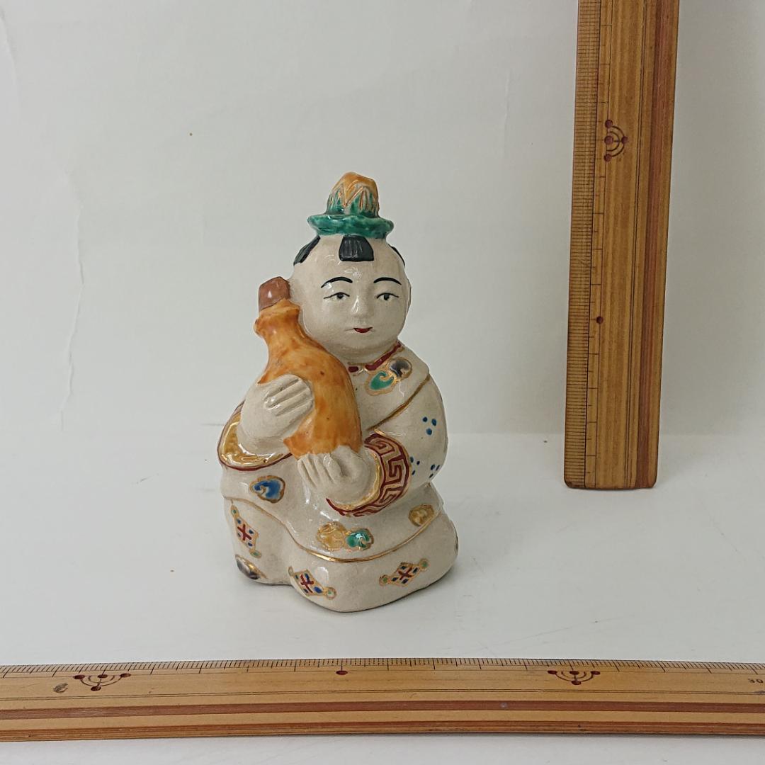 カ*ラ様 【中古品】九谷焼 人形 置物 陶器 オブジェ 焼物 伝統工芸