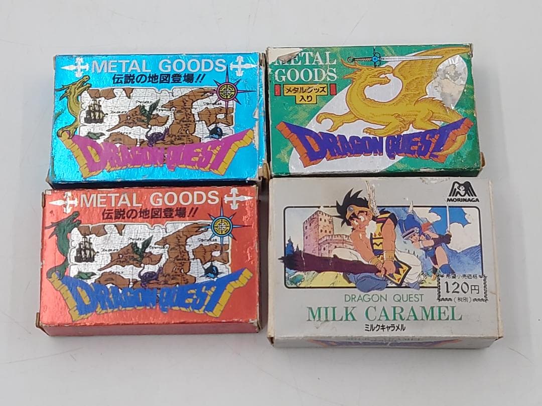 森永 ドラゴンクエストミルクキャラメル メタルプレート フルコンプ 箱付き