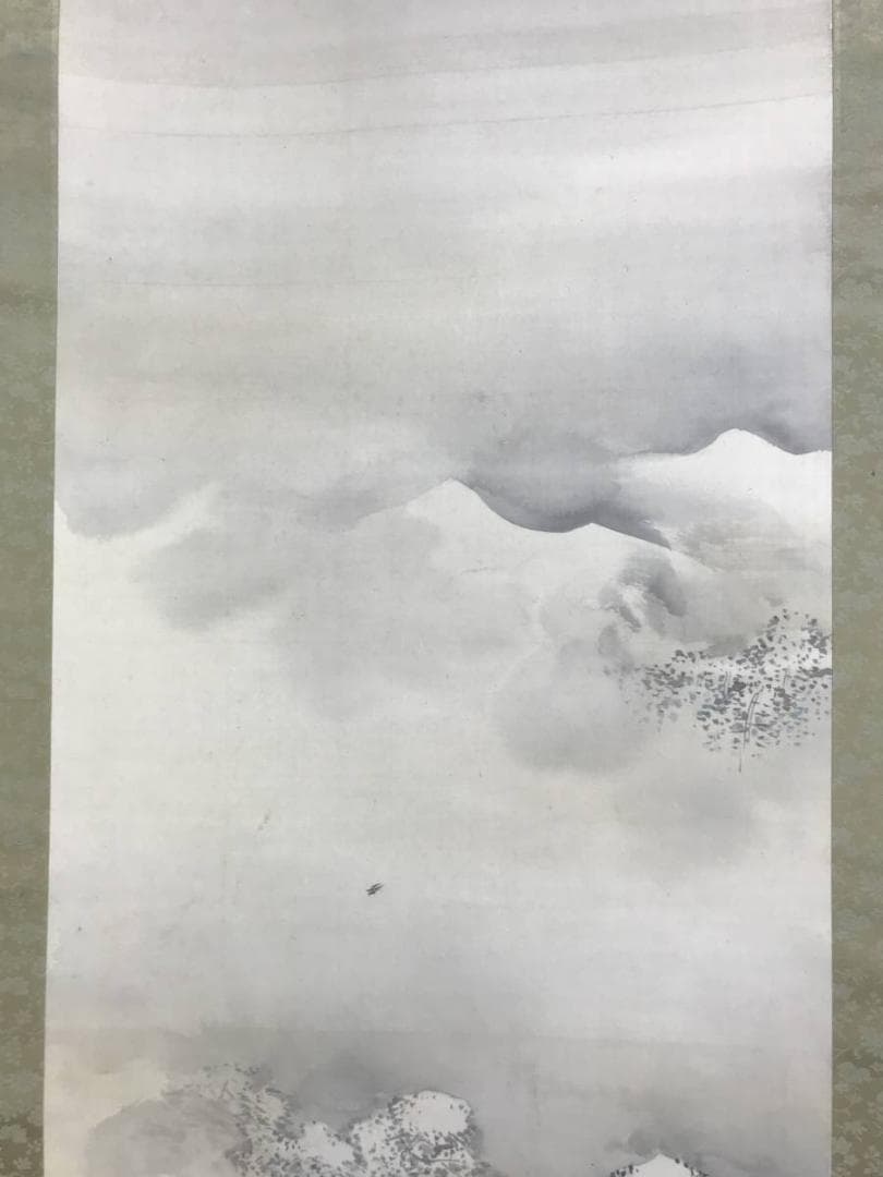 真作】垣内雲隣/金閣寺雪景図/山水図/掛軸☆宝船☆AD-531 - メルカリ