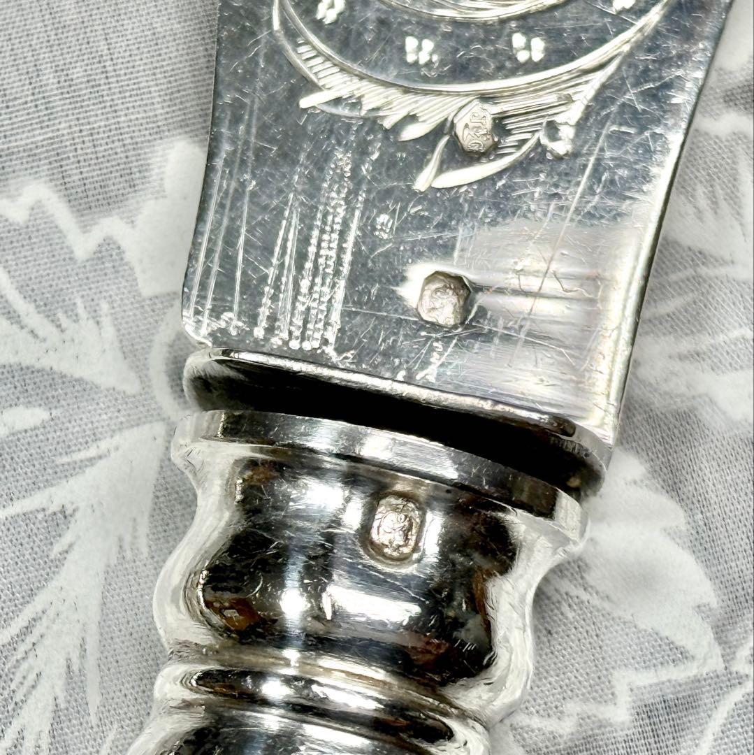 アンティーク シルバー サーバーフォーク&ナイフ 純銀