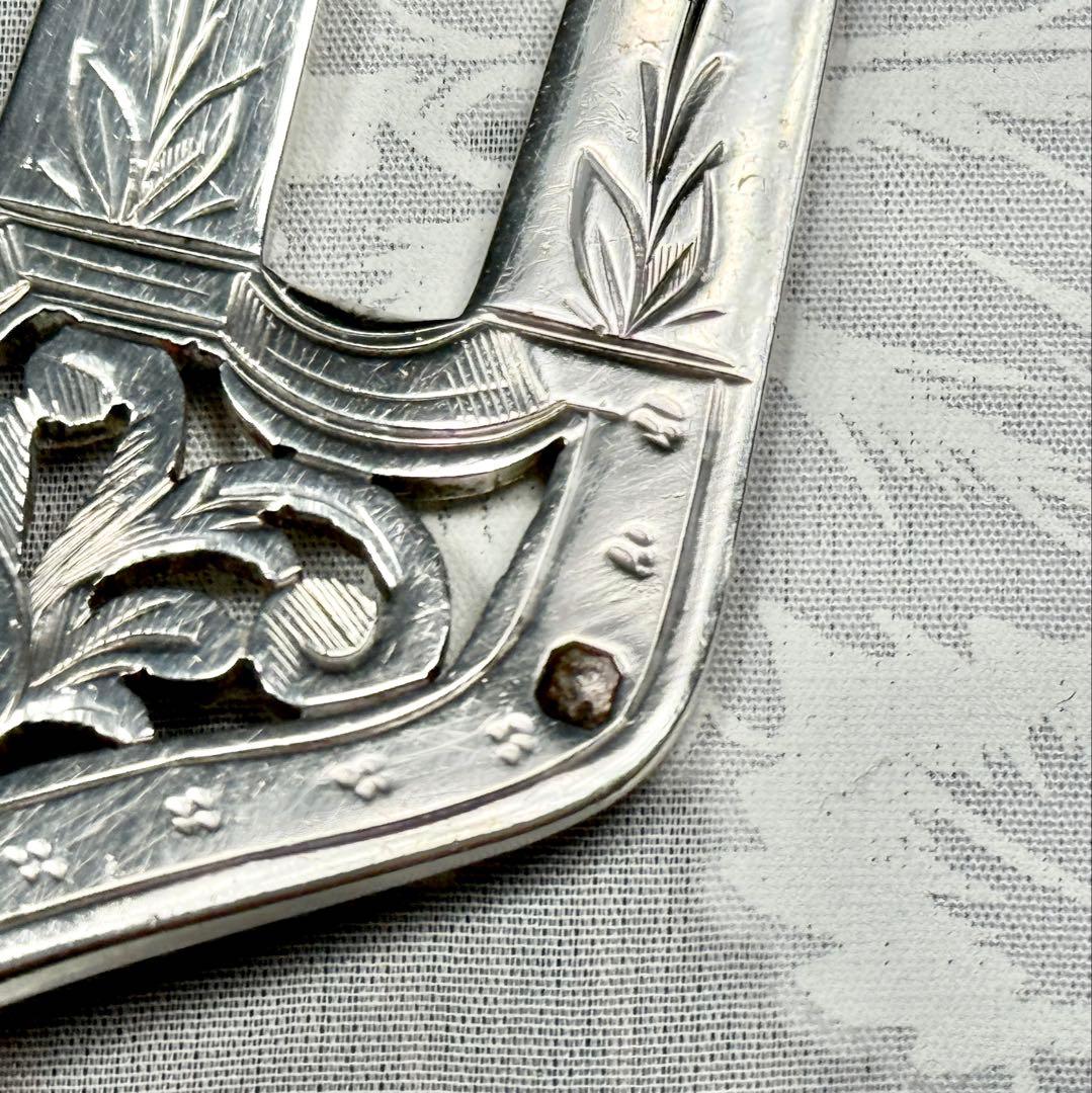 アンティーク シルバー サーバーフォーク&ナイフ 純銀