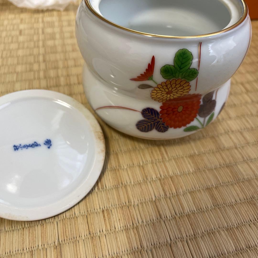 香蘭社　KORANSHA 蓋つき煮物椀 花柄