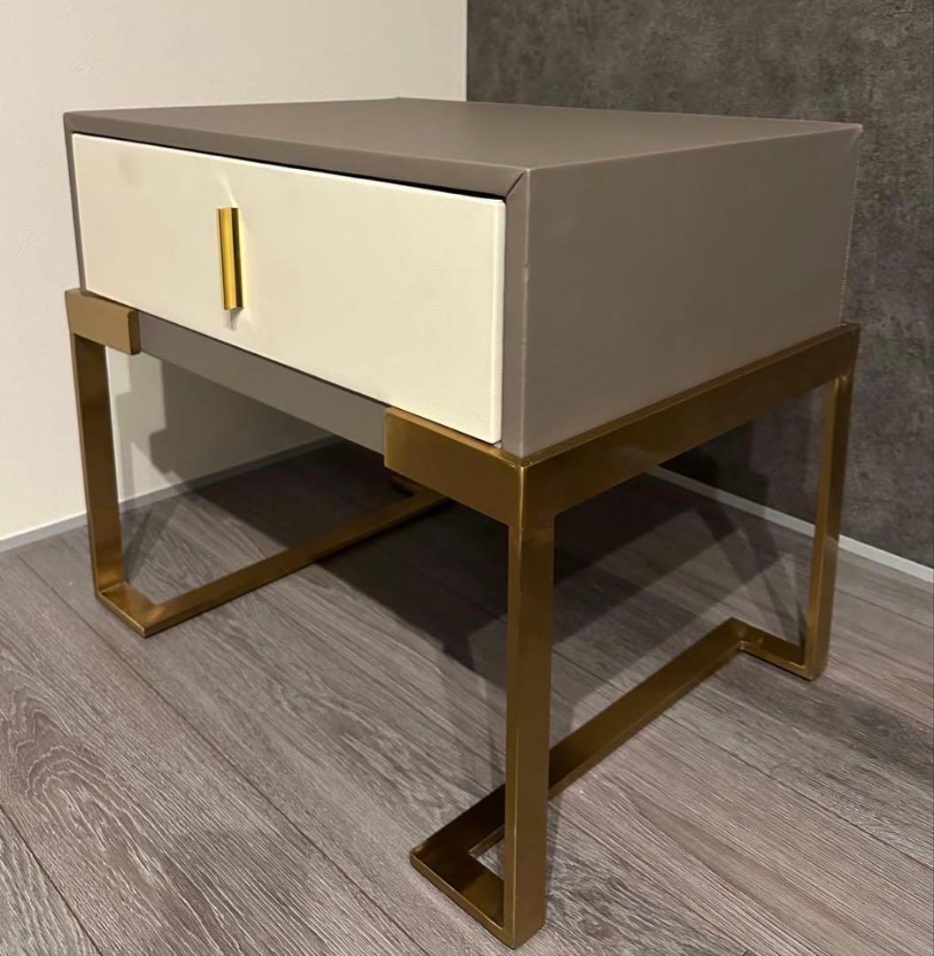 モダン グレー サイドテーブル