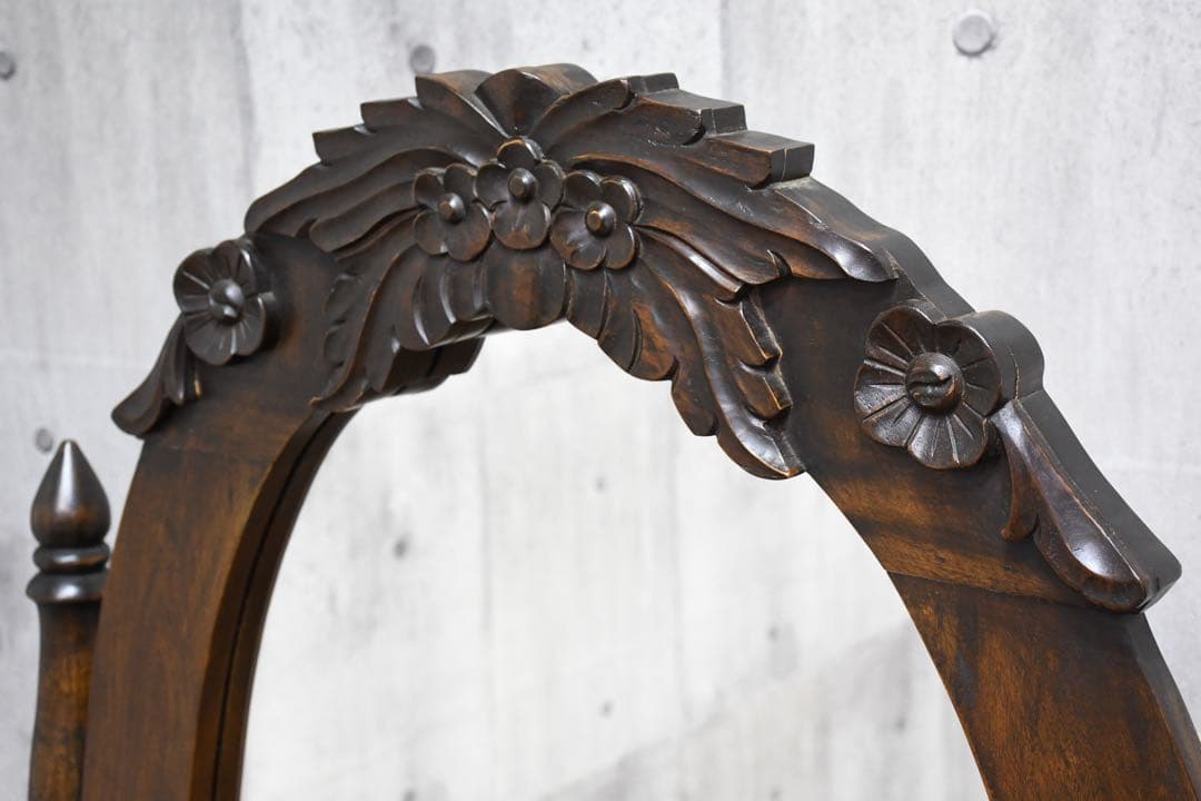 EEK108 神戸家具 コロニーハウス レリーフ/彫刻 置き型姿見 ミラー