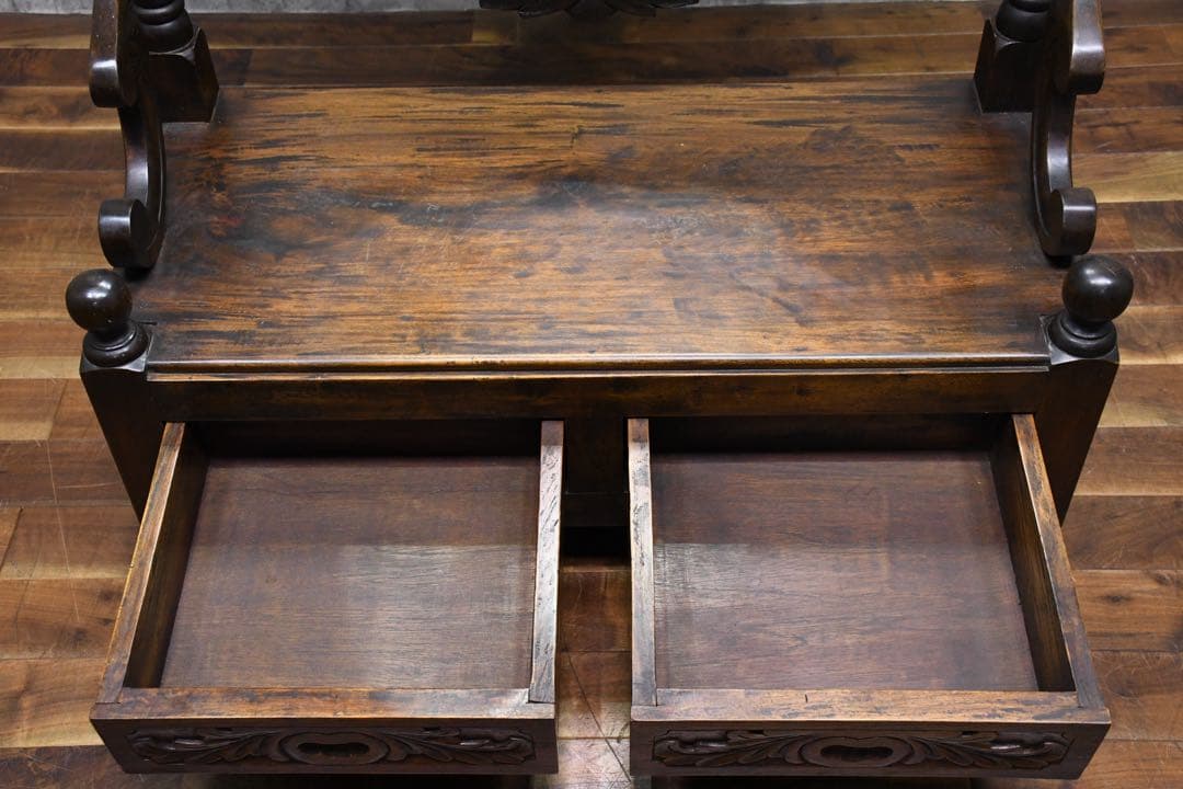 EEK108 神戸家具 コロニーハウス レリーフ/彫刻 置き型姿見 ミラー