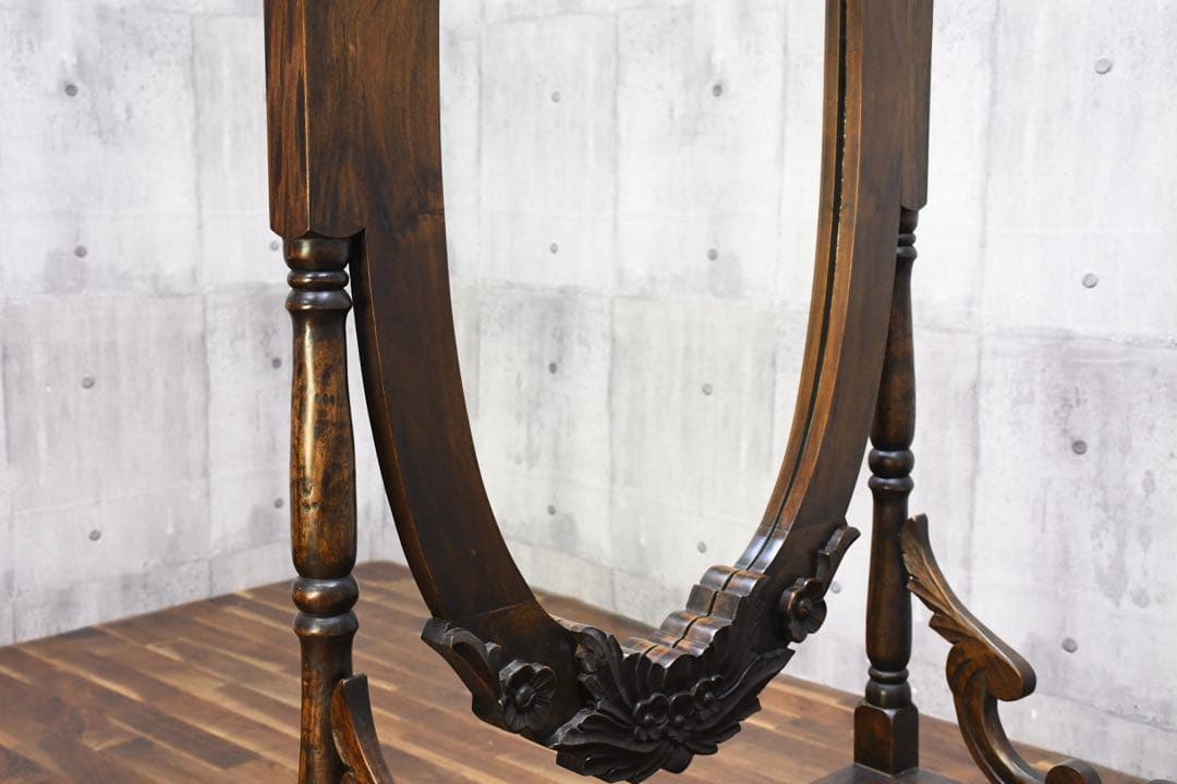 EEK108 神戸家具 コロニーハウス レリーフ/彫刻 置き型姿見 ミラー