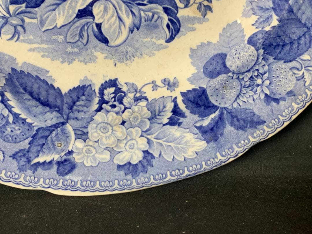 オランダ デルフト 染付コバルト 花文皿 18～19世紀 810 - メルカリ