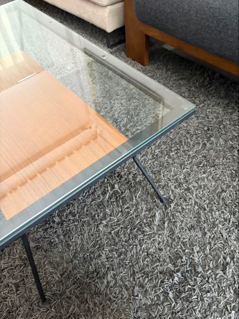 Francfranc　メリオル　コーヒーテーブル　ガラス天板