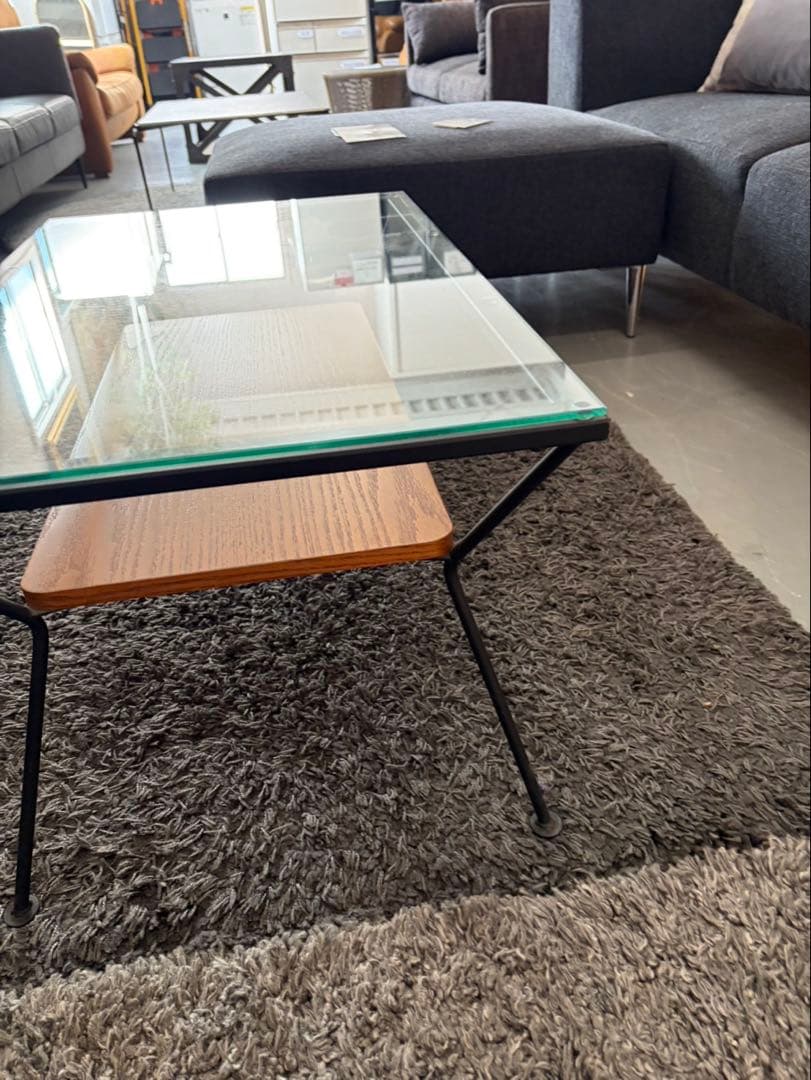 Francfranc　メリオル　コーヒーテーブル　ガラス天板