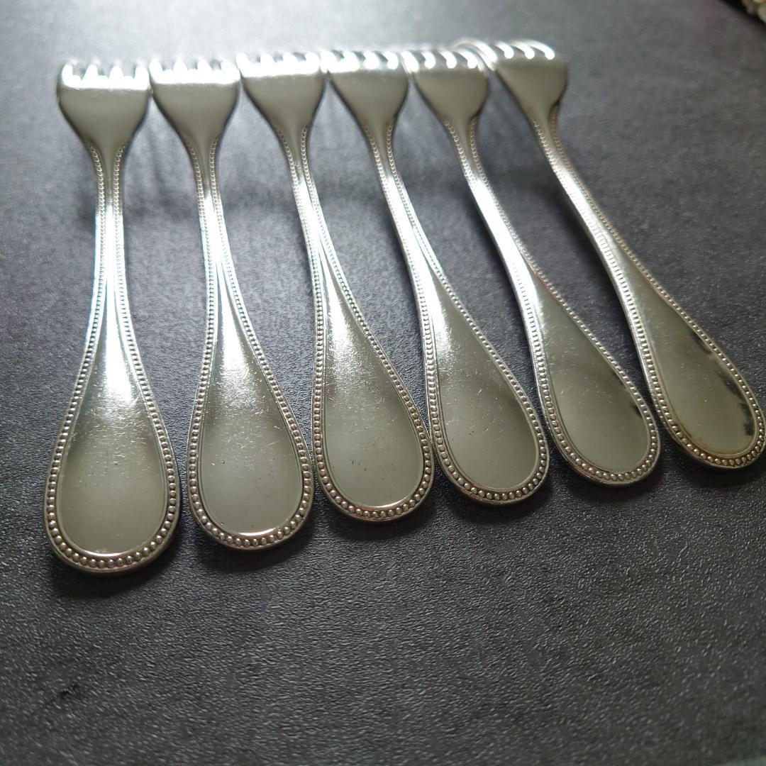 希少 クリストフル パール デザートフォーク 6点