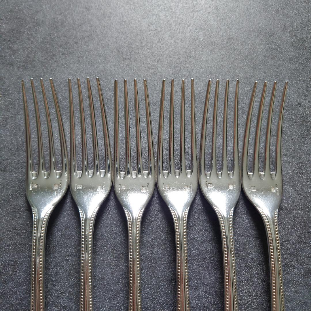 希少 クリストフル パール デザートフォーク 6点