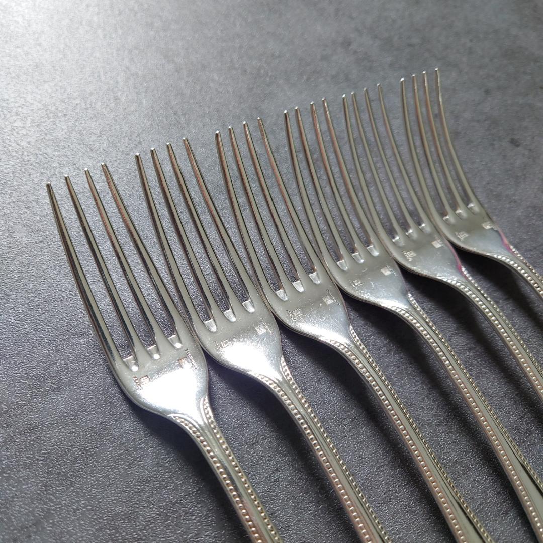 希少 クリストフル パール デザートフォーク 6点