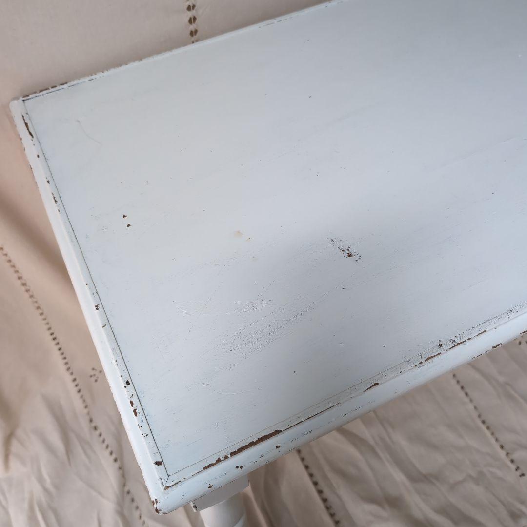 フランスアンティーク　ペイント白　テーブル