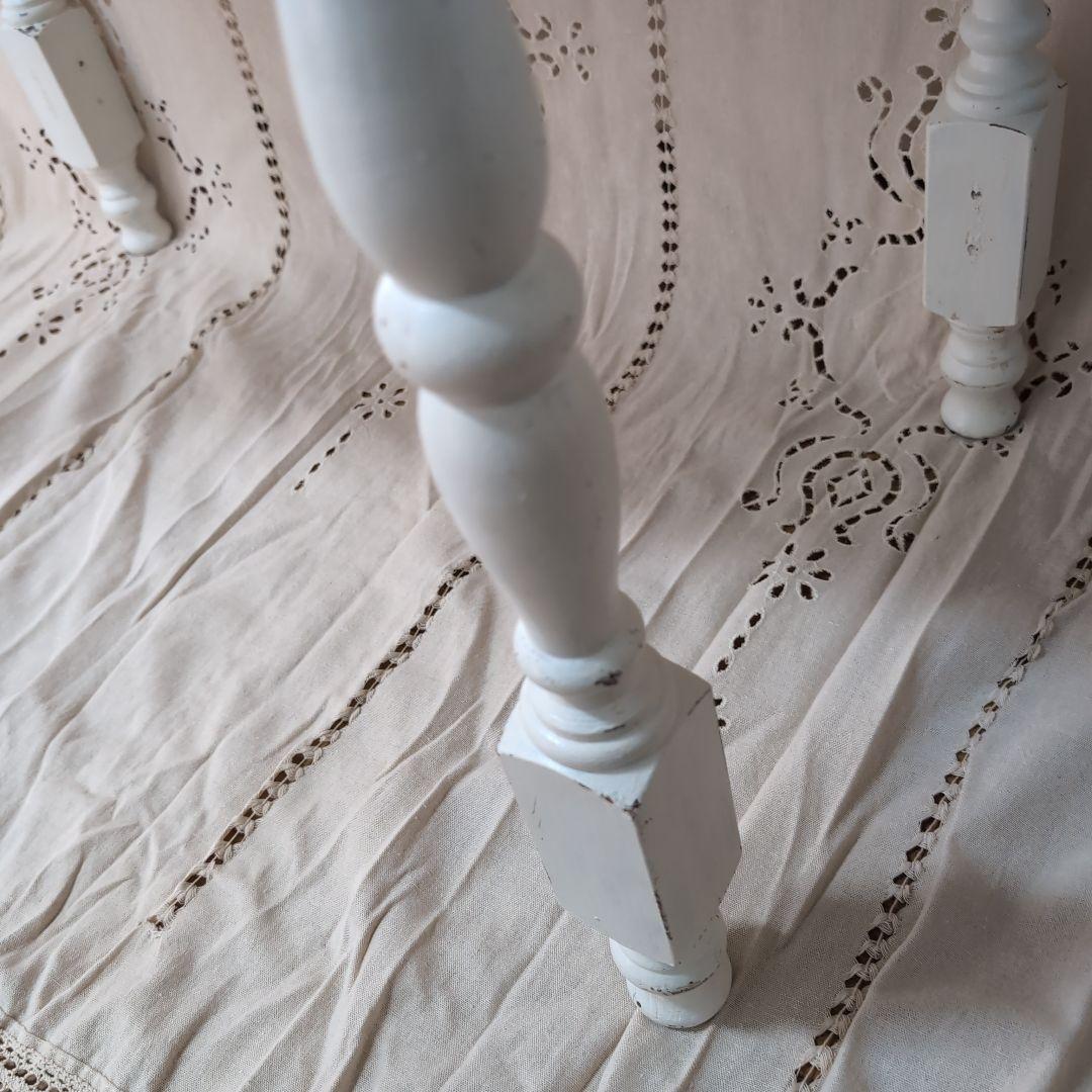 フランスアンティーク　ペイント白　テーブル