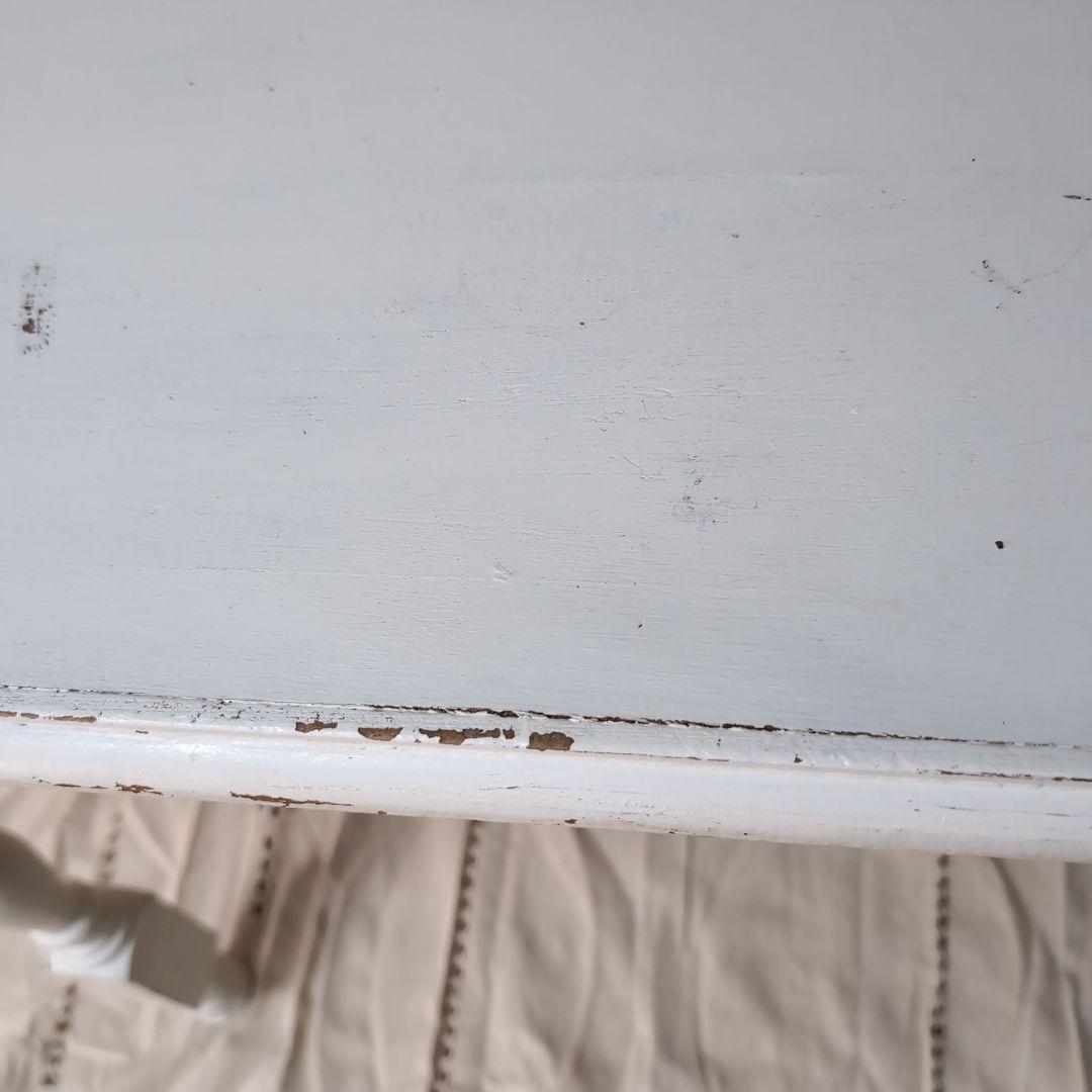 フランスアンティーク　ペイント白　テーブル