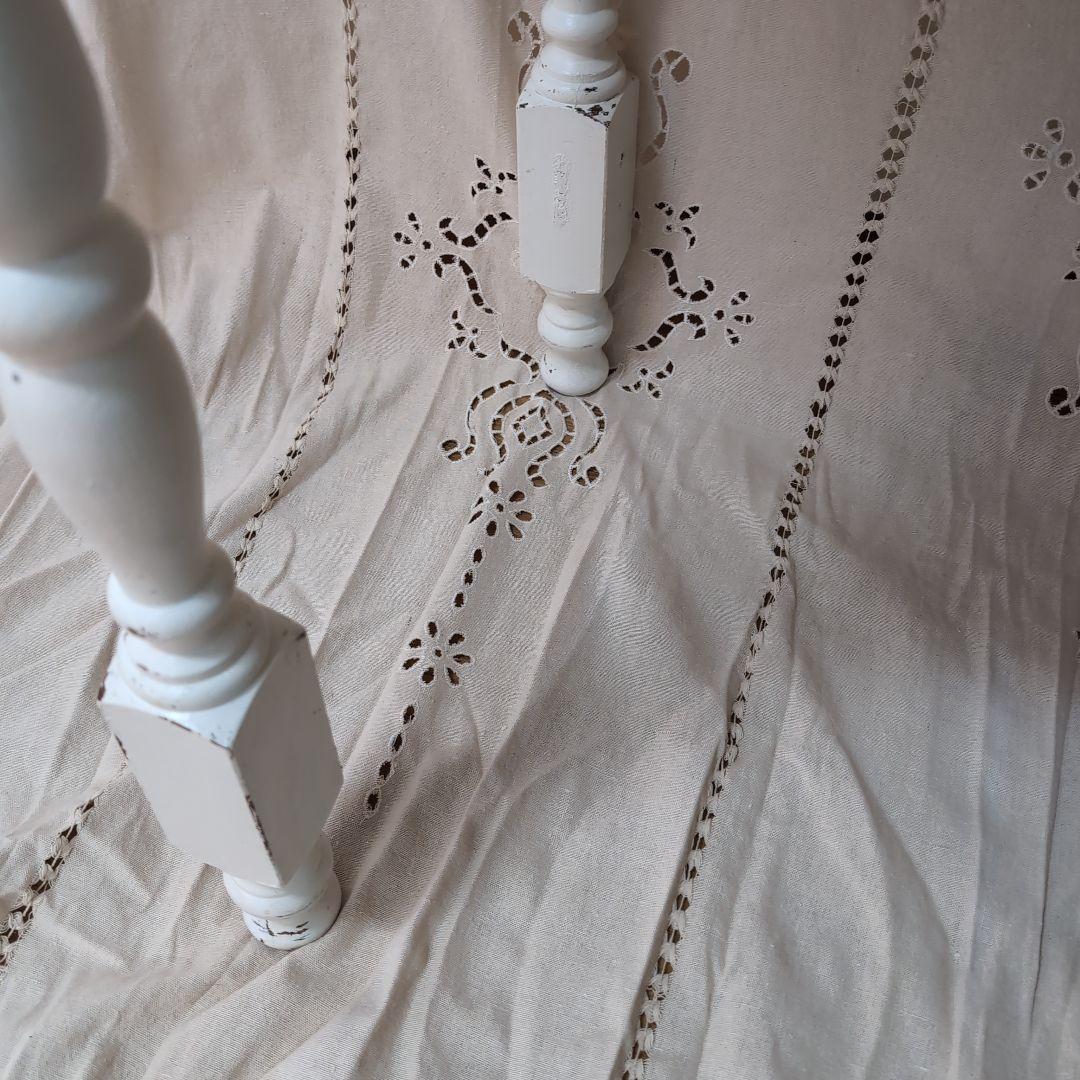 フランスアンティーク　ペイント白　テーブル