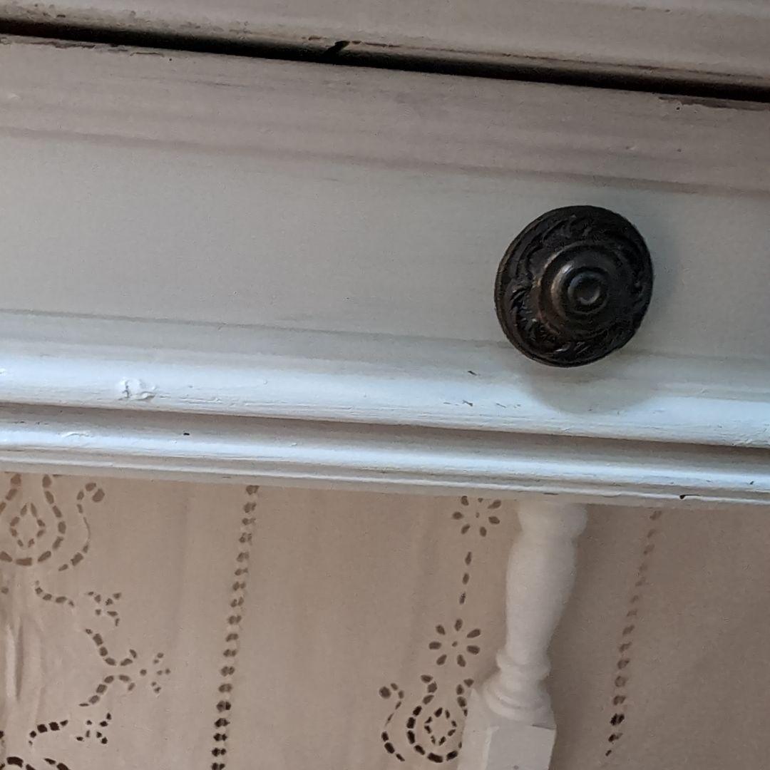 フランスアンティーク　ペイント白　テーブル